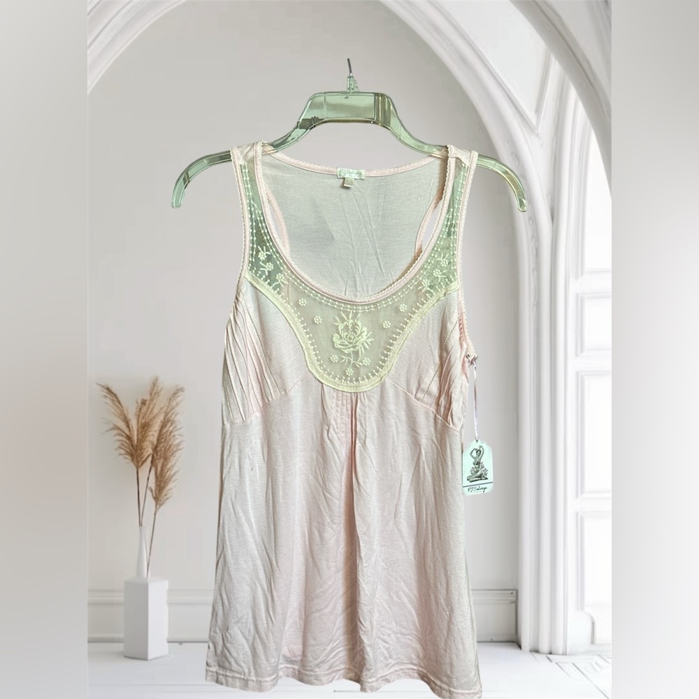Pj Salvage Intimates lace inset cami.  NWT Size Medium.